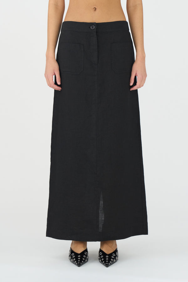 ivy copenhagen IVY-Augusta 70's Linen Skirt - Black