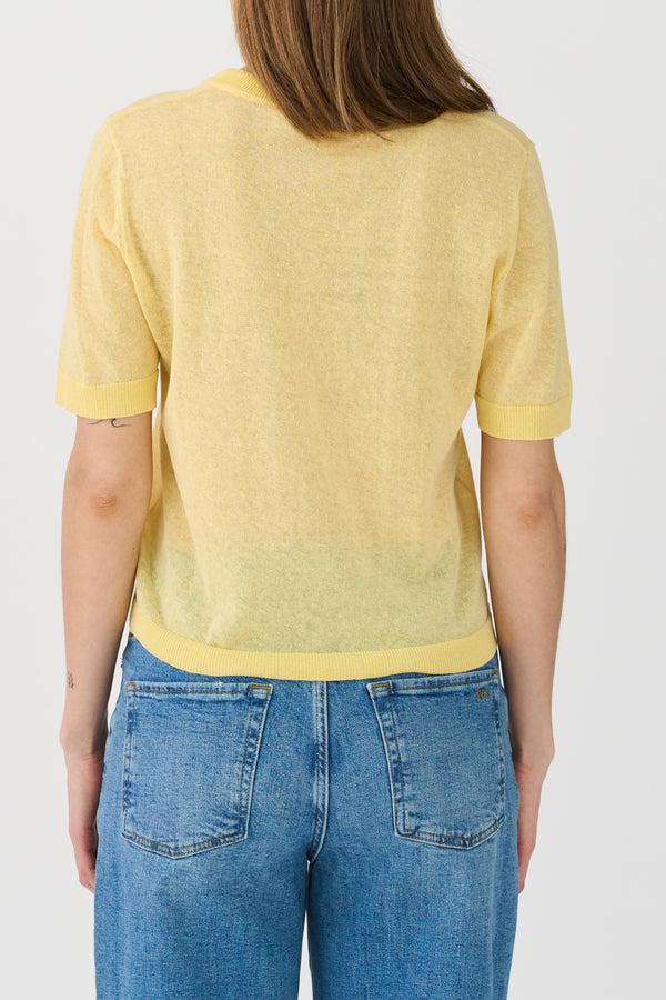 Ivy Copenhagen IVY-Ava Placket Knit - Mellow Yellow