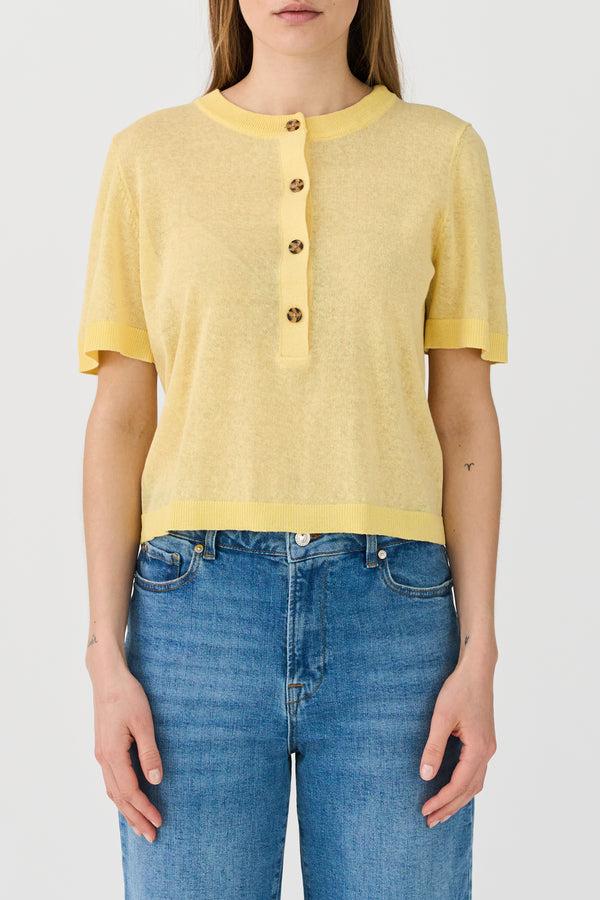 Ivy Copenhagen IVY-Ava Placket Knit - Mellow Yellow