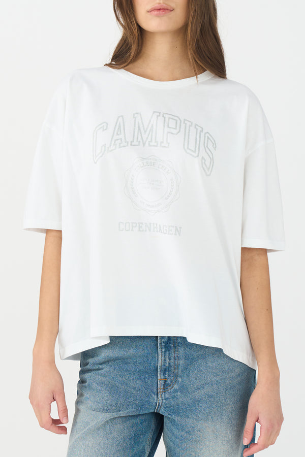 Ivy Copenhagen IVY-Campus Glitter Tee - White