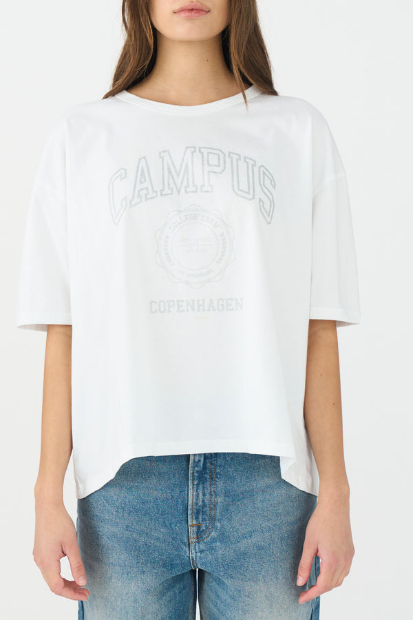 ivy copenhagen IVY-Campus Glitter Tee - White