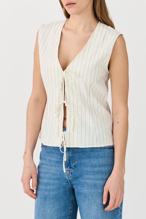 Ivy Copenhagen IVY-Carina Tie Vest - Ecru