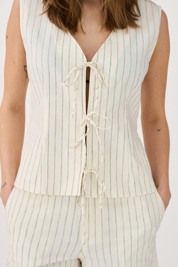ivy copenhagen IVY-Carina Tie Vest - Ecru