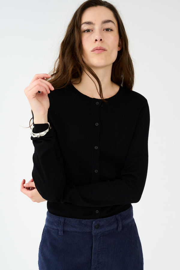 Ivy Copenhagen IVY-Essex LS O-neck Cardigan - Black