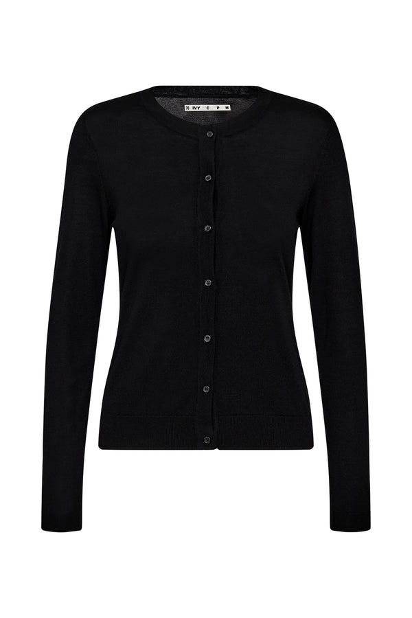 Ivy Copenhagen IVY-Essex LS O-neck Cardigan - Black