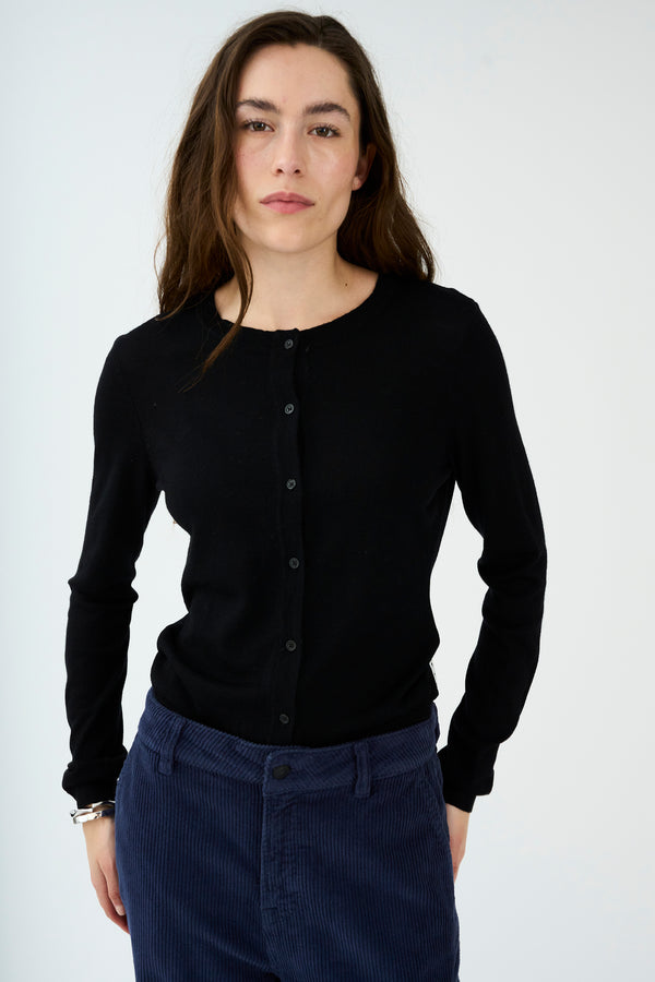 ivy copenhagen IVY-Essex LS O-neck Cardigan - Black