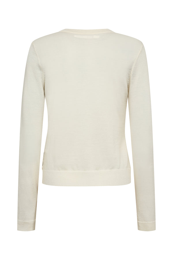 Ivy Copenhagen IVY-Essex LS O-neck Cardigan - Ecru