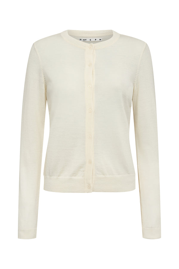 ivy copenhagen IVY-Essex LS O-neck Cardigan - Ecru