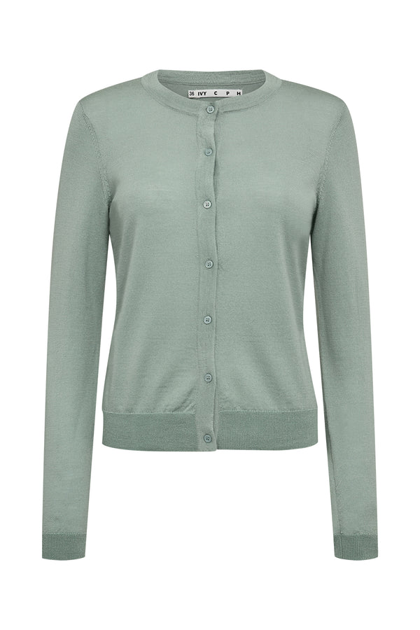 Ivy Copenhagen IVY-Essex LS O-neck Cardigan - Mint