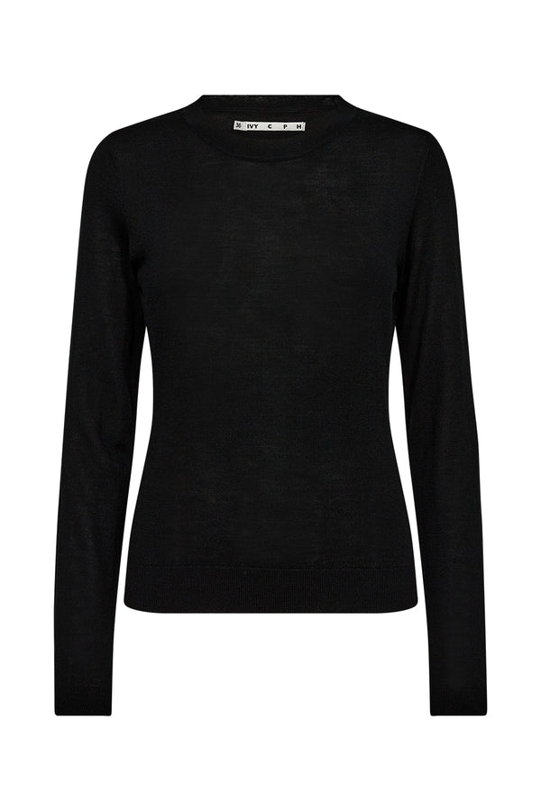 Ivy Copenhagen IVY-Essex LS O-neck Knit - Black