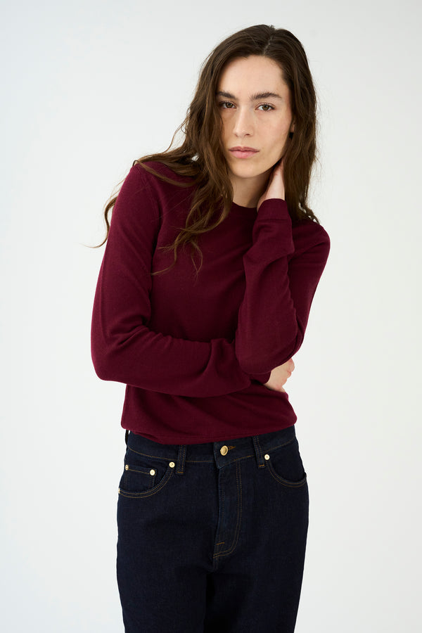 Ivy Copenhagen IVY-Essex LS O-neck Knit - Burgundy