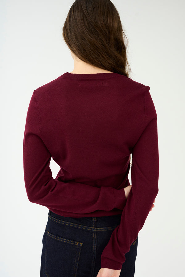 Ivy Copenhagen IVY-Essex LS O-neck Knit - Burgundy