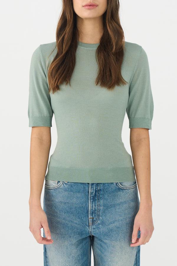 ivy copenhagen IVY-Essex SS O-neck Knit - Mint