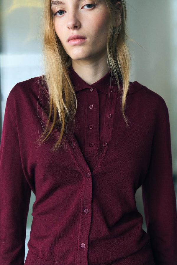 Ivy Copenhagen IVY-Essex SS Polo Knit - Burgundy