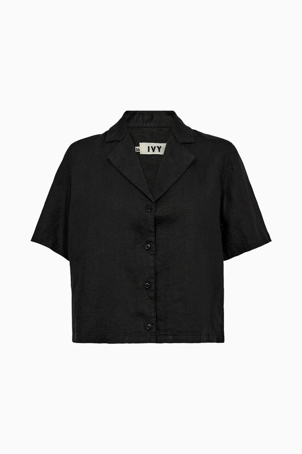 ivy copenhagen IVY-Karmey SS Linen Shirt - Black