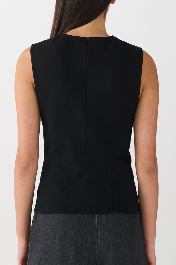 Ivy Copenhagen IVY-Kylie Leather Mix Top - Black