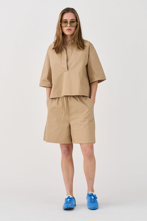 ivy copenhagen IVY-Morisette Tie Shorts - Khaki