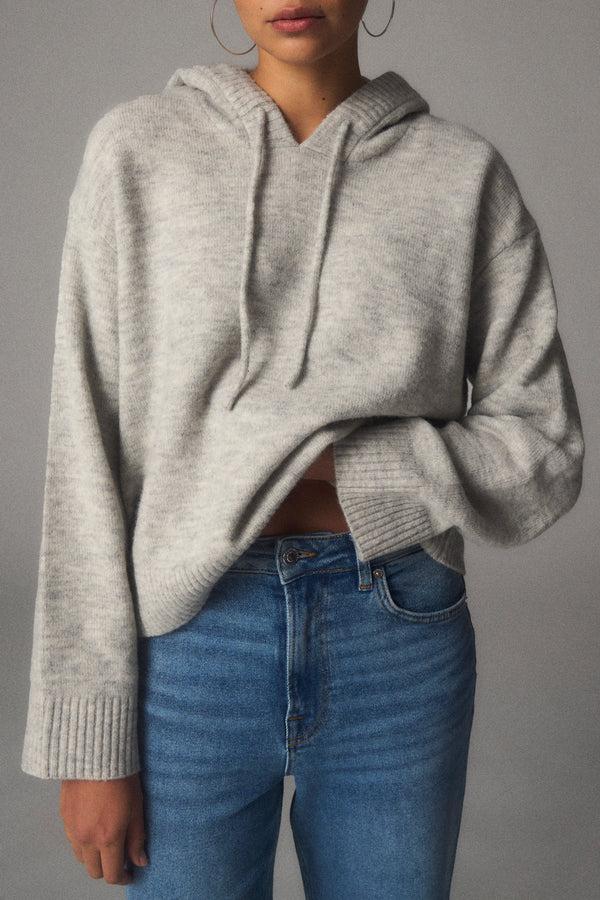 ivy copenhagen IVY-Sinead Hoodie Knit - Grey Melange