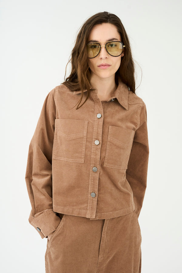 Ivy Copenhagen IVY-Corinne Corduroy Overshirt Dark Desert