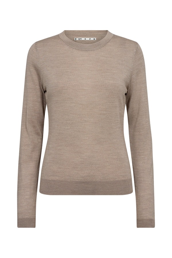 Ivy Copenhagen IVY-Essex LS O-neck Knit - Beige Melange