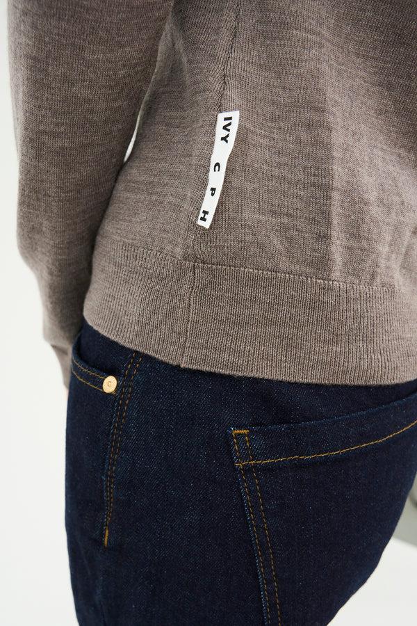 Ivy Copenhagen IVY-Essex LS O-neck Knit - Brown Melange