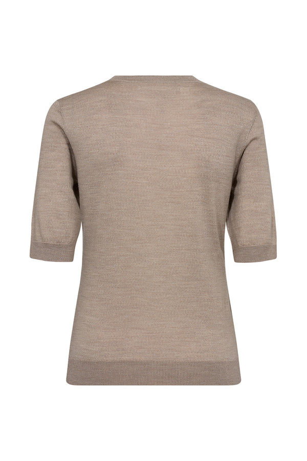 Ivy Copenhagen IVY-Essex SS O-neck Knit - Beige Melange