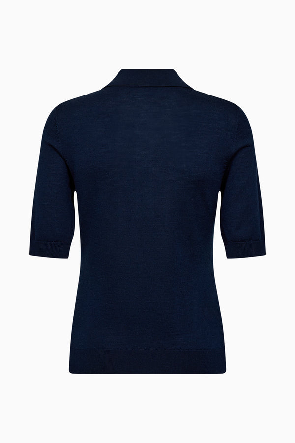 Ivy Copenhagen IVY-Essex SS Polo Knit - Deep Navy Blue