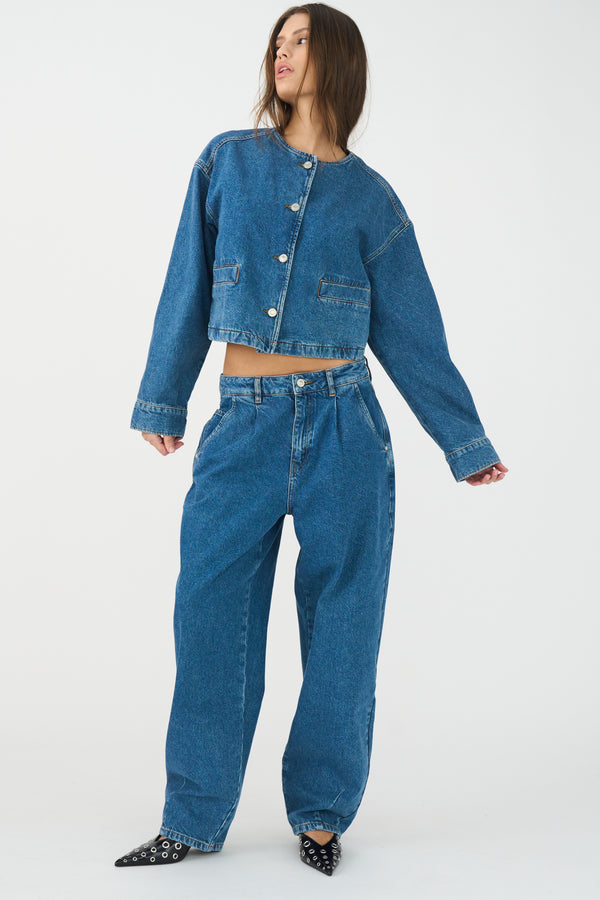 ivy copenhagen IVY-Heaven Cropped Jeans Wash Jaca Denim Blue