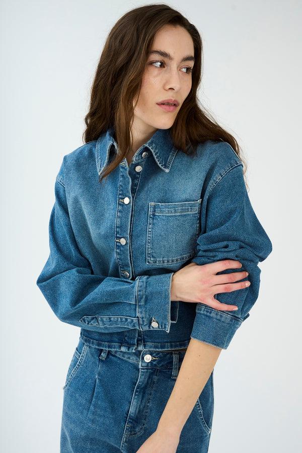 Ivy Copenhagen IVY-Heaven Denim Shirt Wash Tribeca Denim Blue