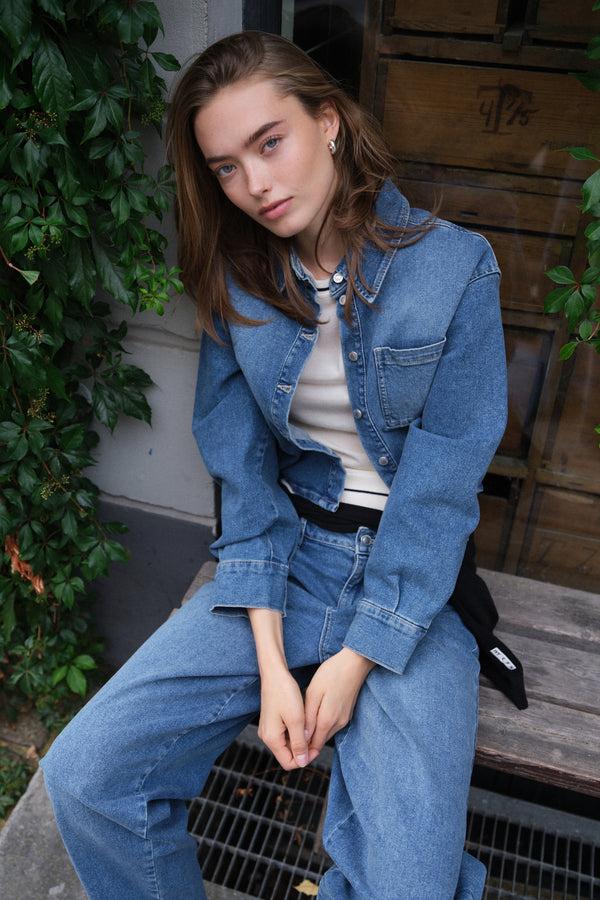 ivy copenhagen IVY-Heaven Denim Shirt Wash Tribeca Denim Blue