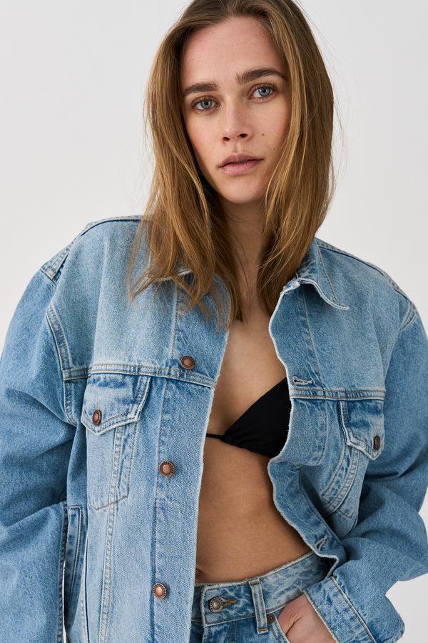 ivy copenhagen IVY-Janice Jacket Wash Bedford Vintage Denim Blue