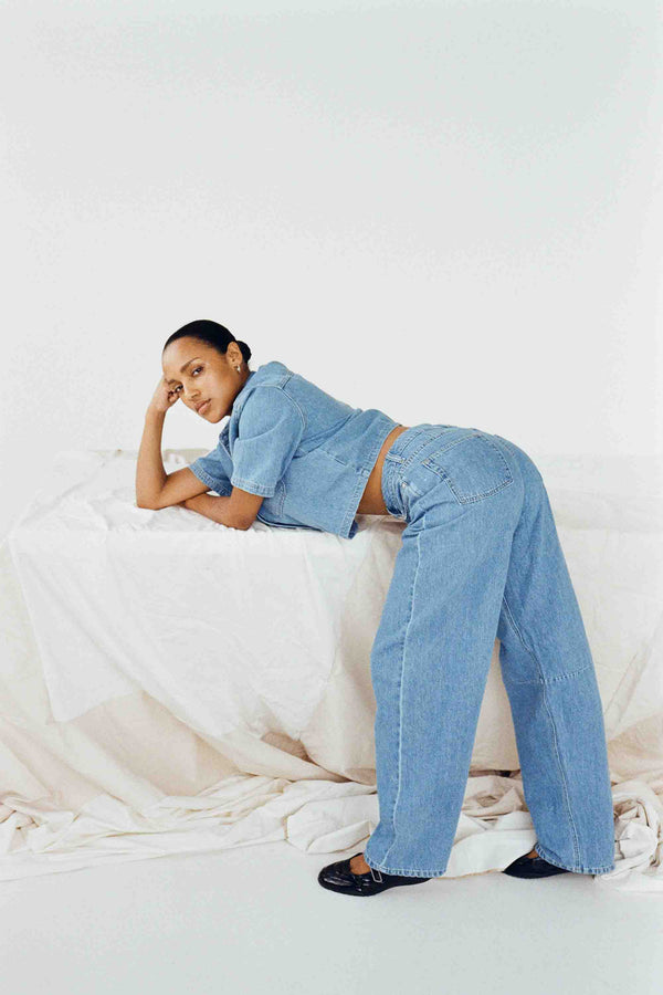 ivy copenhagen IVY-Janice Slung Jeans Wash Mid Blue Denim Blue