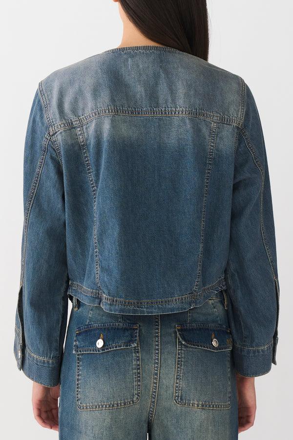 Ivy Copenhagen IVY-Jazz Cropped Denim Jacket Wash Melilla Denim Blue