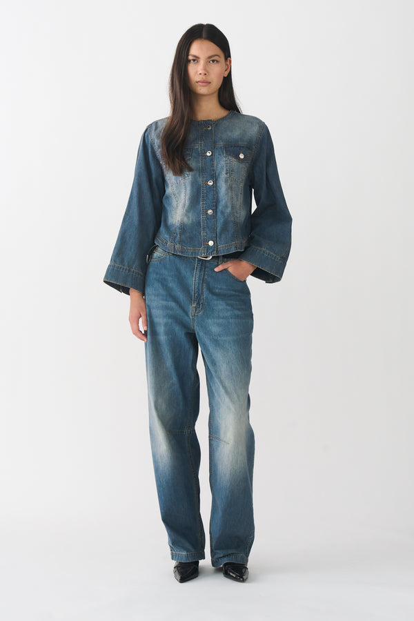 Ivy Copenhagen IVY-Jazz Cropped Denim Jacket Wash Melilla Denim Blue