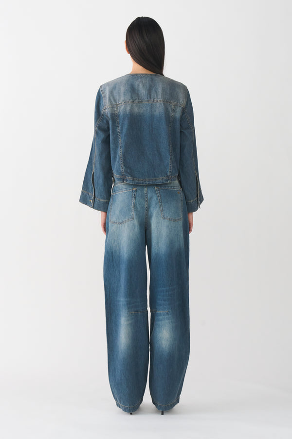 Ivy Copenhagen IVY-Jazz Cropped Denim Jacket Wash Melilla Denim Blue