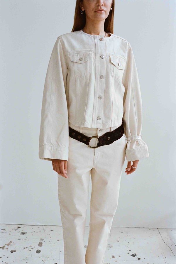 Ivy Copenhagen IVY-Jazz Short Jacket Wash Ecru Ecru