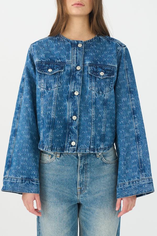 Ivy Copenhagen IVY-Jazz Short Jacket Wash Punch Needle Denim Blue