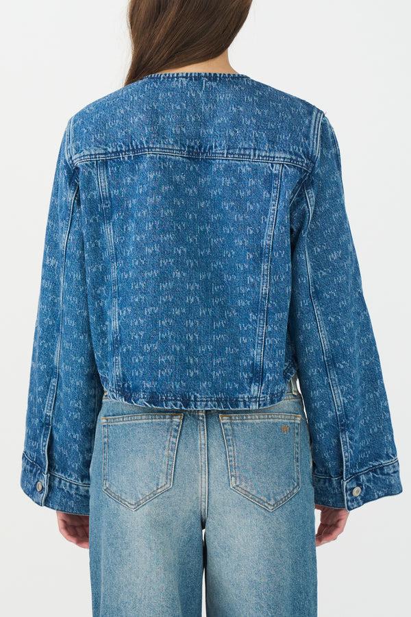 Ivy Copenhagen IVY-Jazz Short Jacket Wash Punch Needle Denim Blue