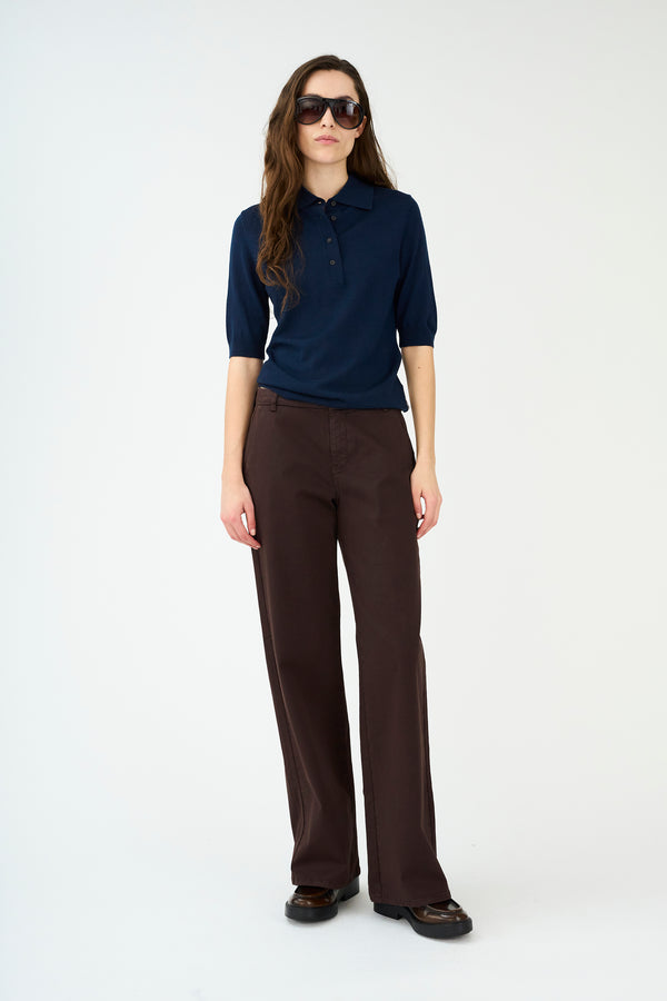 Ivy Copenhagen IVY-Karmey Chino Wide Pant - Expresso Brown