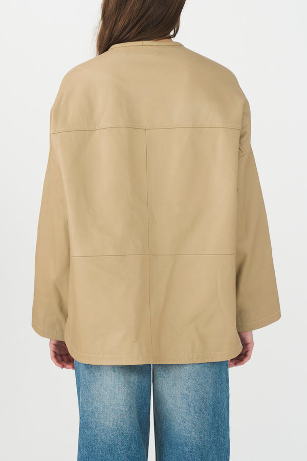 Ivy Copenhagen IVY-Kylie Leather Cardigan - Dark Desert