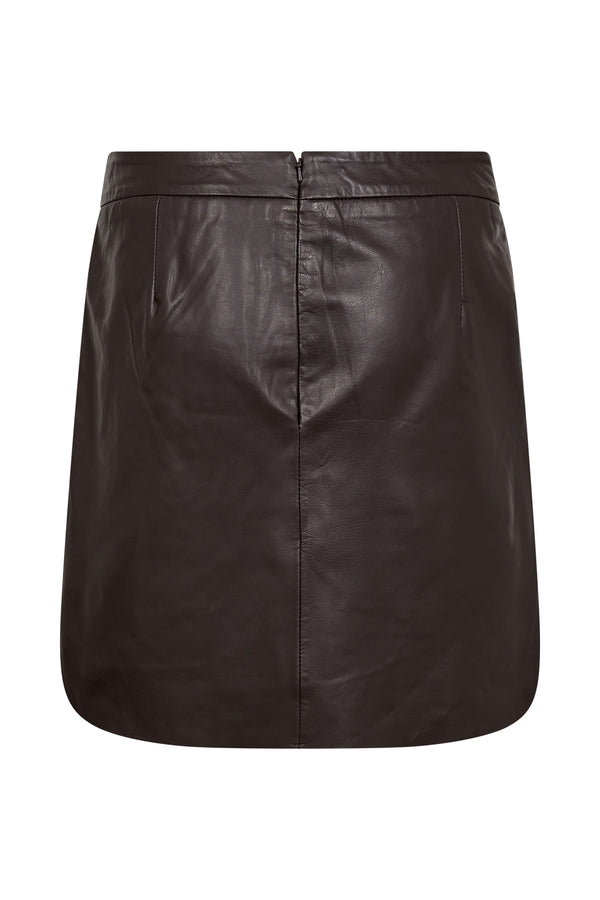 Ivy Copenhagen IVY-Kylie Leather Mini Skirt - Expresso Brown