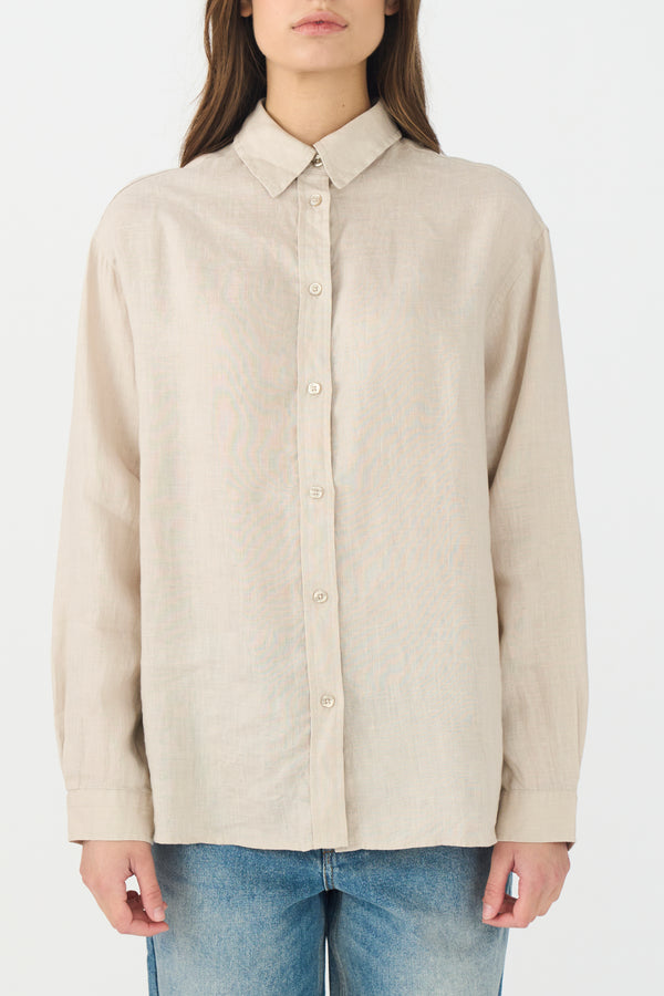 Ivy Copenhagen IVY-Matti LS Linen Shirt - Stone Beige