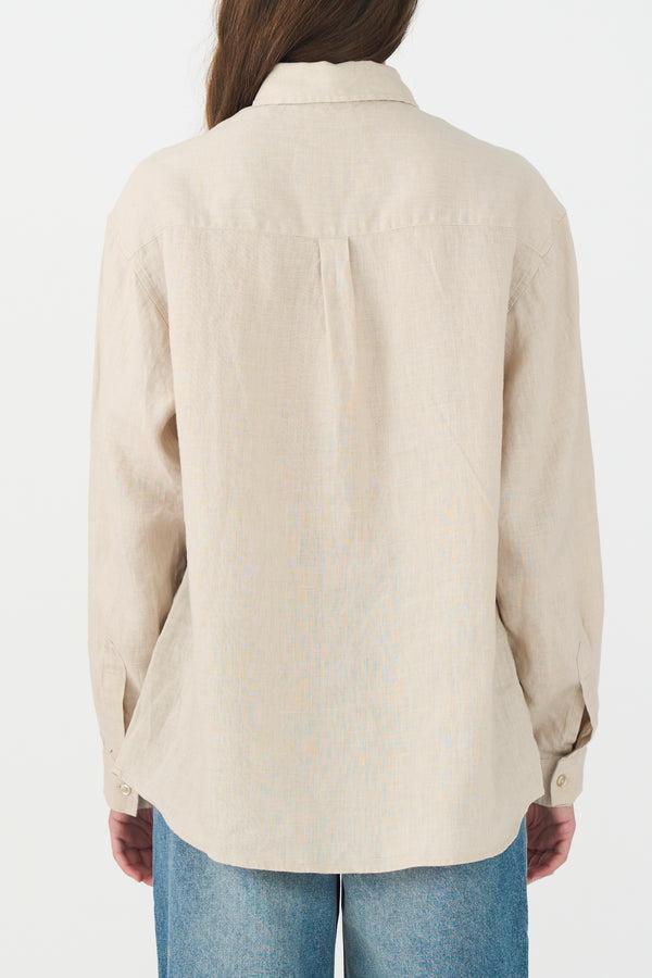 Ivy Copenhagen IVY-Matti LS Linen Shirt - Stone Beige