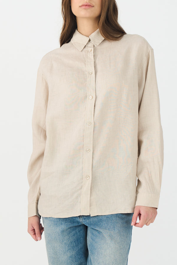 Ivy Copenhagen IVY-Matti LS Linen Shirt - Stone Beige