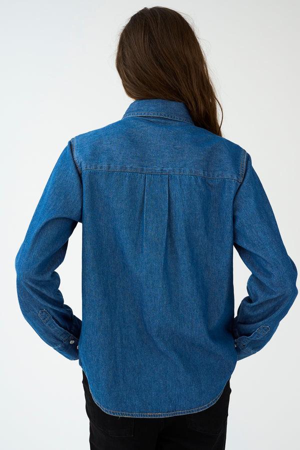 Ivy Copenhagen IVY-Ora Denim Shirt Dark Blue Denim Blue