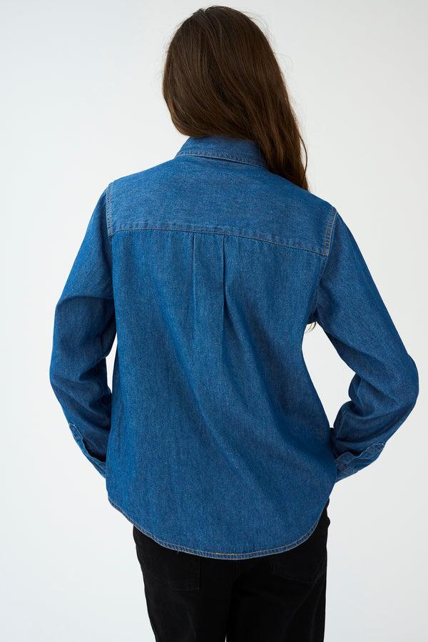 Ivy Copenhagen IVY-Ora Denim Shirt Dark Blue Denim Blue