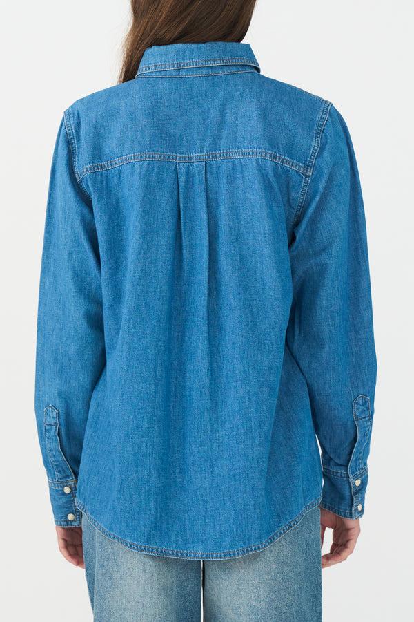 Ivy Copenhagen IVY-Ora LS Shirt Mid Blue Mid Blue Denim