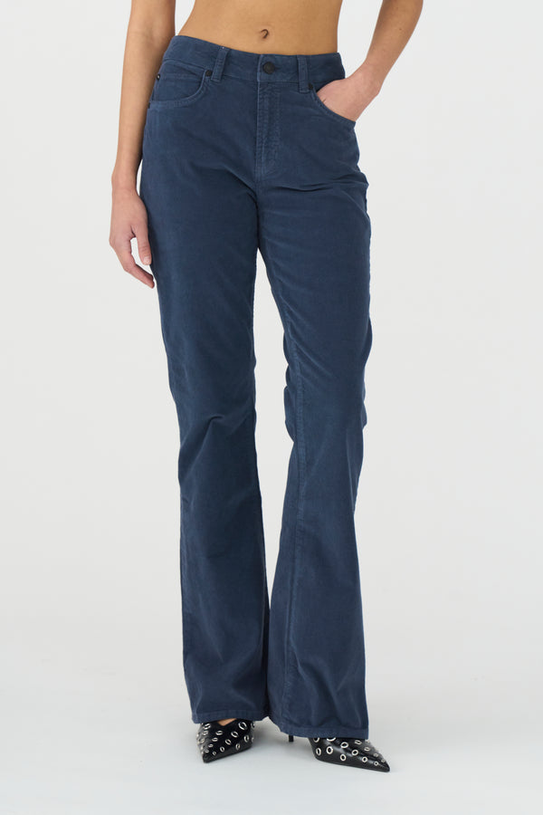 Ivy Copenhagen IVY-Tara Flare Jeans Baby Cord - Deep Navy Blue