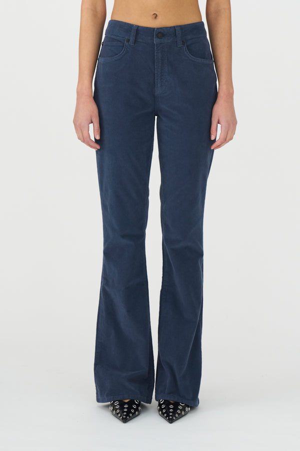 ivy copenhagen IVY-Tara Flare Jeans Baby Cord - Deep Navy Blue