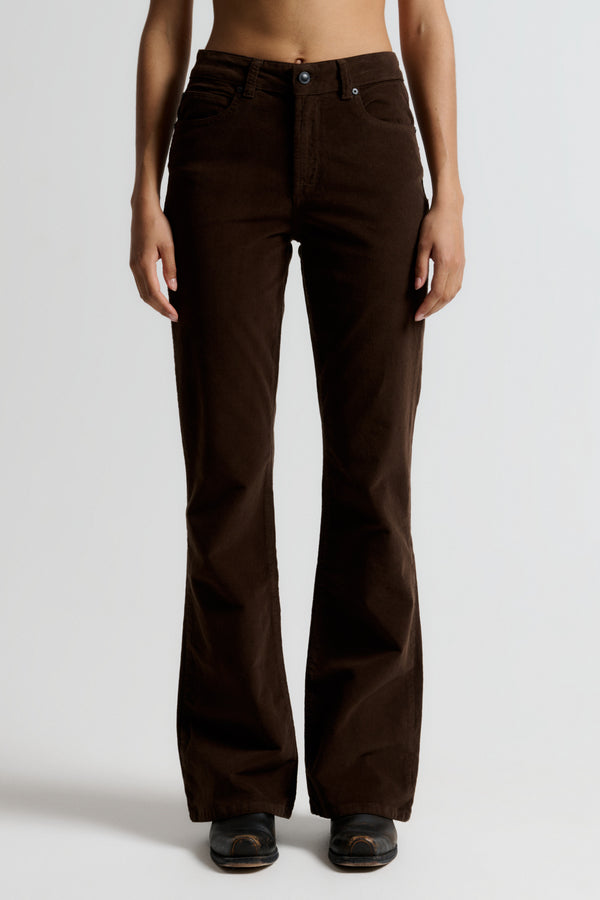 Ivy Copenhagen IVY-Tara Flare Jeans Baby Cord - Expresso Brown